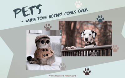 Pets! When Your Notary Comes Over….