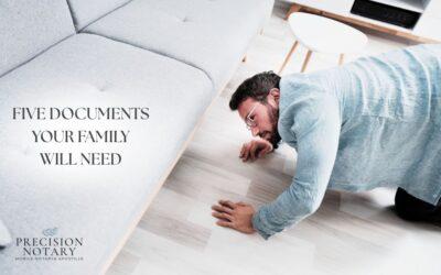 Five Documents Your Family Will Need